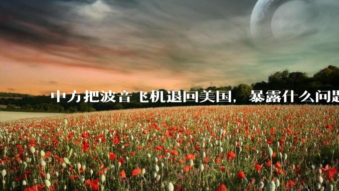 中方把波音飞机退回美国，暴露什么问题？